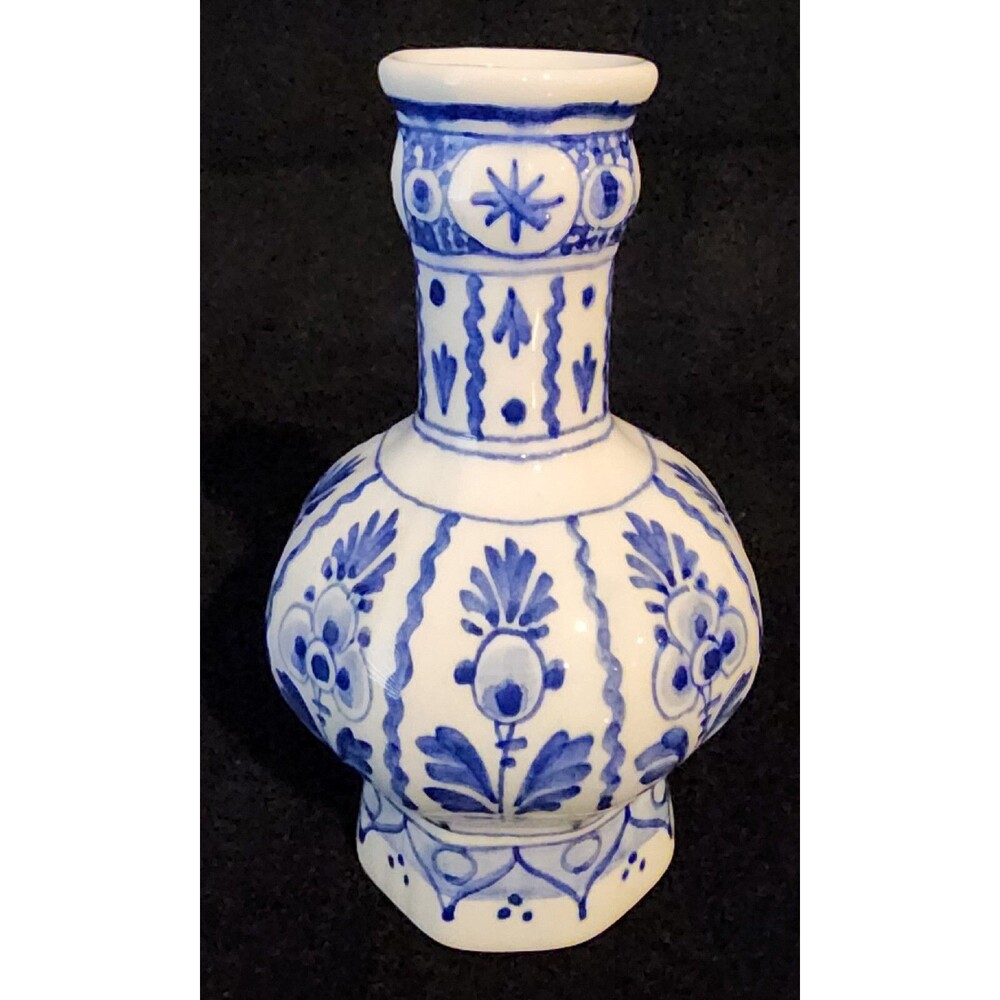 Beautiful Vintage ~ DELFT Vase ~ Hand Painted - De Delftse Pauw Factory, Mold 63